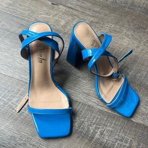 blue shein heels